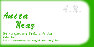 anita mraz business card